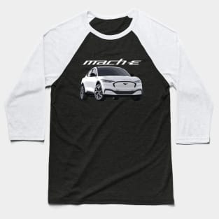 Mustang Mach-E Star White Premium Edition Edit Baseball T-Shirt